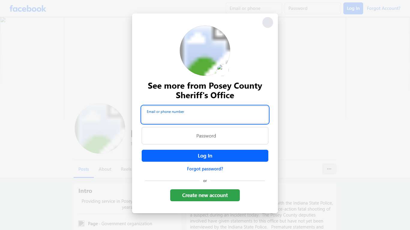 Posey County Sheriff's Office Facebook